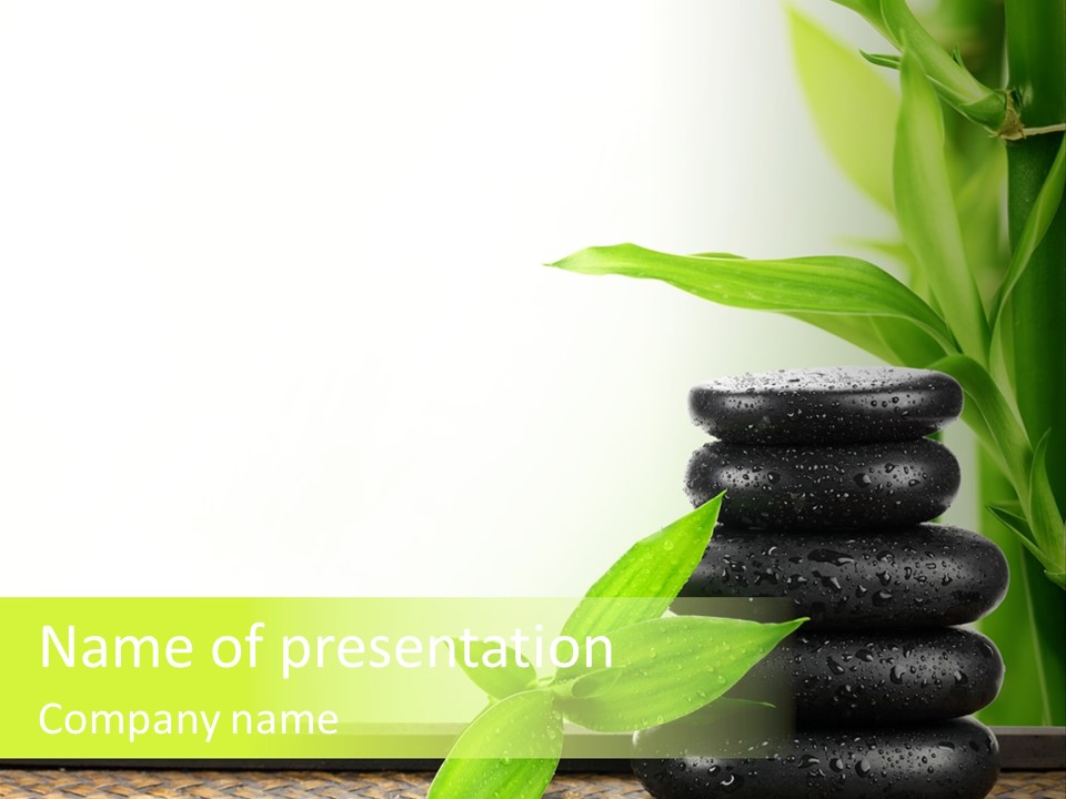 Copyspace Meditation Green PowerPoint Template