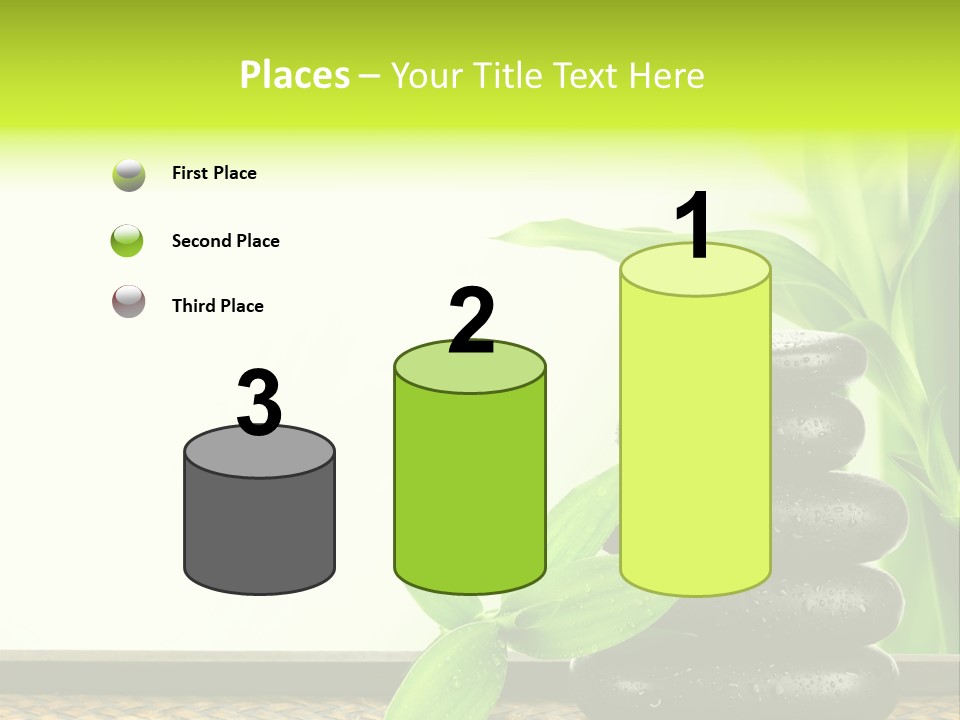 Copyspace Meditation Green PowerPoint Template