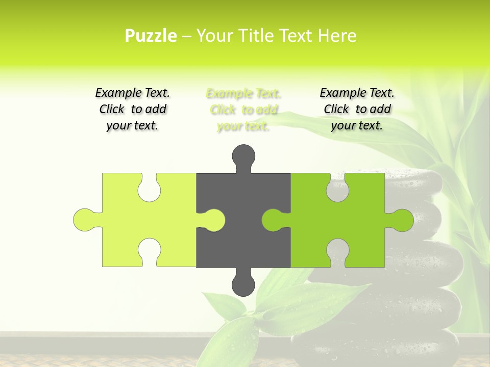 Copyspace Meditation Green PowerPoint Template