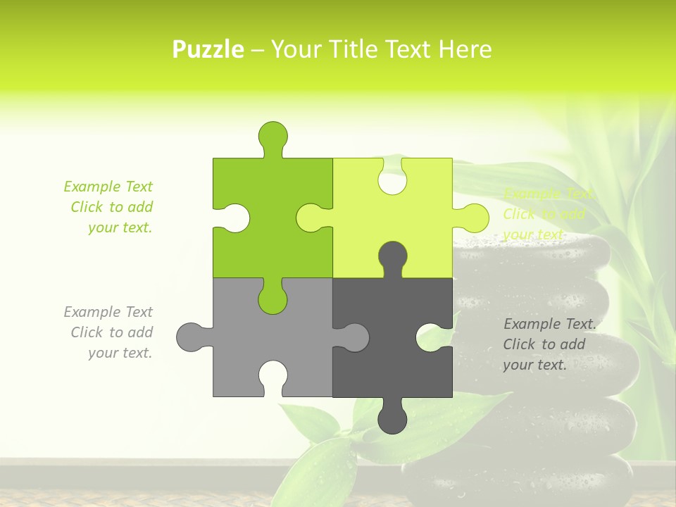 Copyspace Meditation Green PowerPoint Template