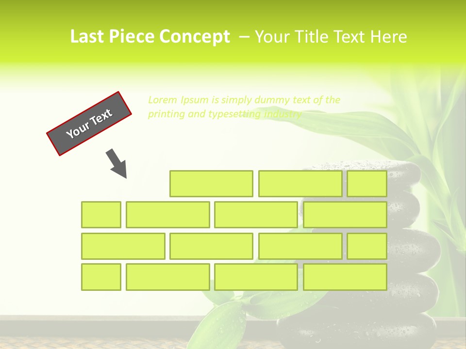 Copyspace Meditation Green PowerPoint Template