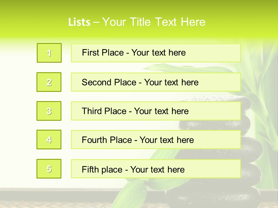 Copyspace Meditation Green PowerPoint Template