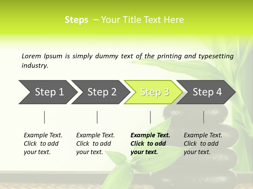 Copyspace Meditation Green PowerPoint Template