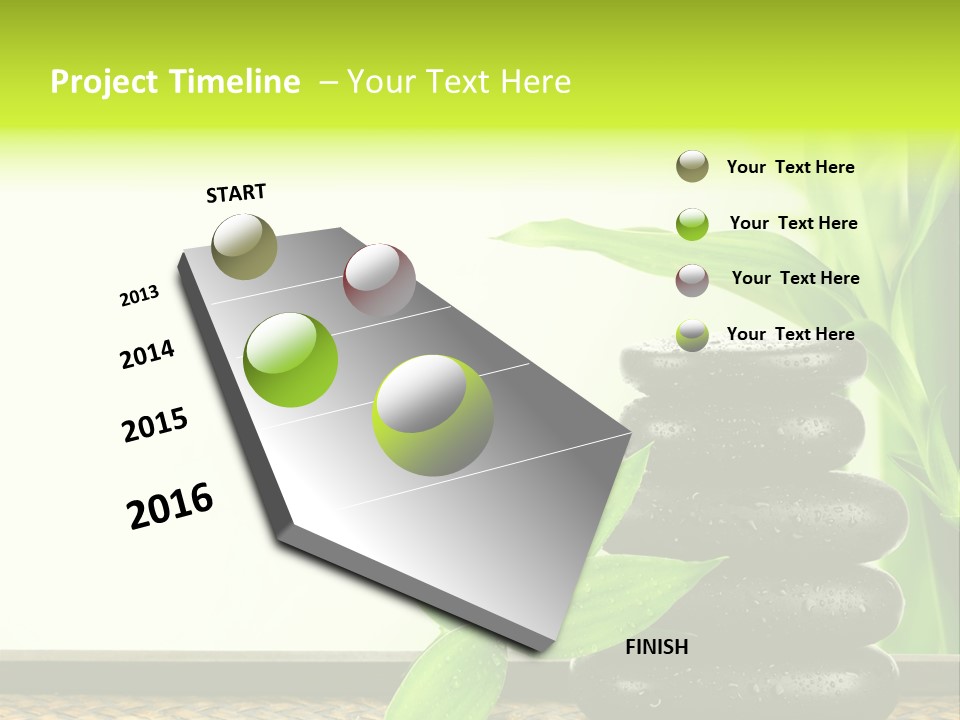 Copyspace Meditation Green PowerPoint Template