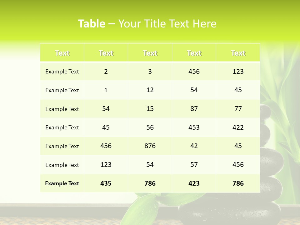 Copyspace Meditation Green PowerPoint Template