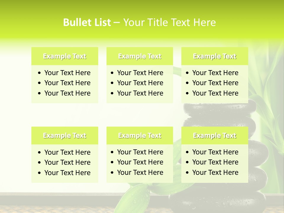 Copyspace Meditation Green PowerPoint Template
