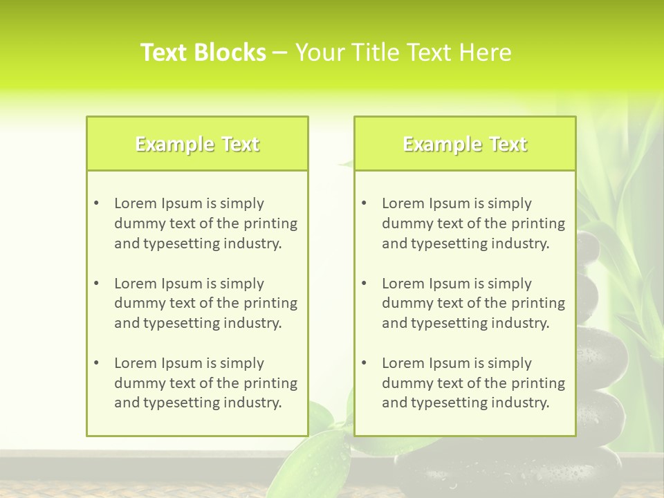 Copyspace Meditation Green PowerPoint Template