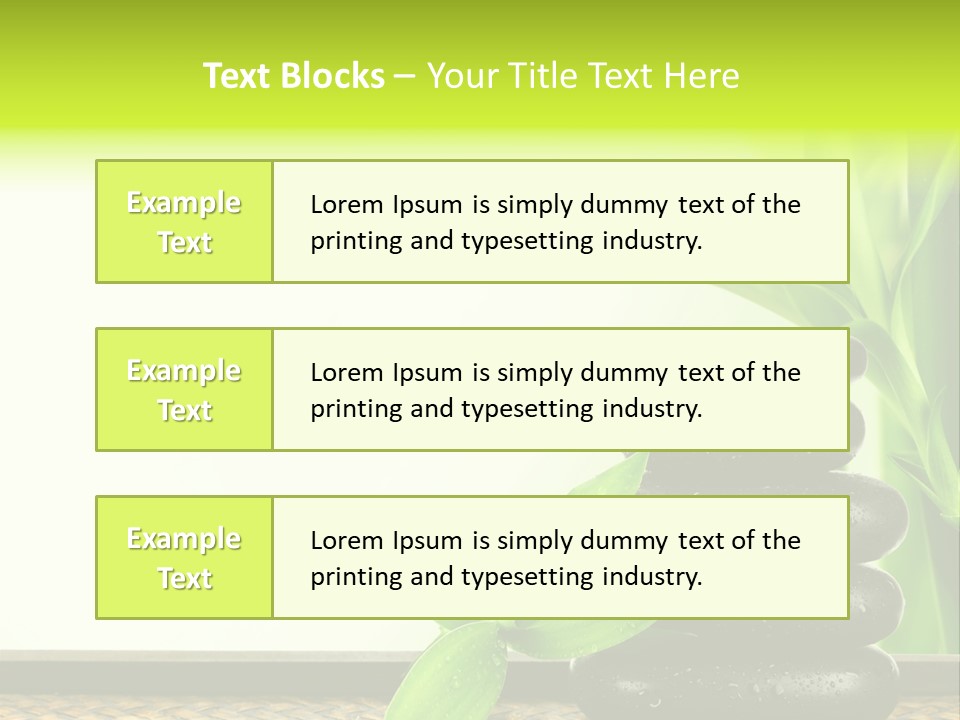 Copyspace Meditation Green PowerPoint Template