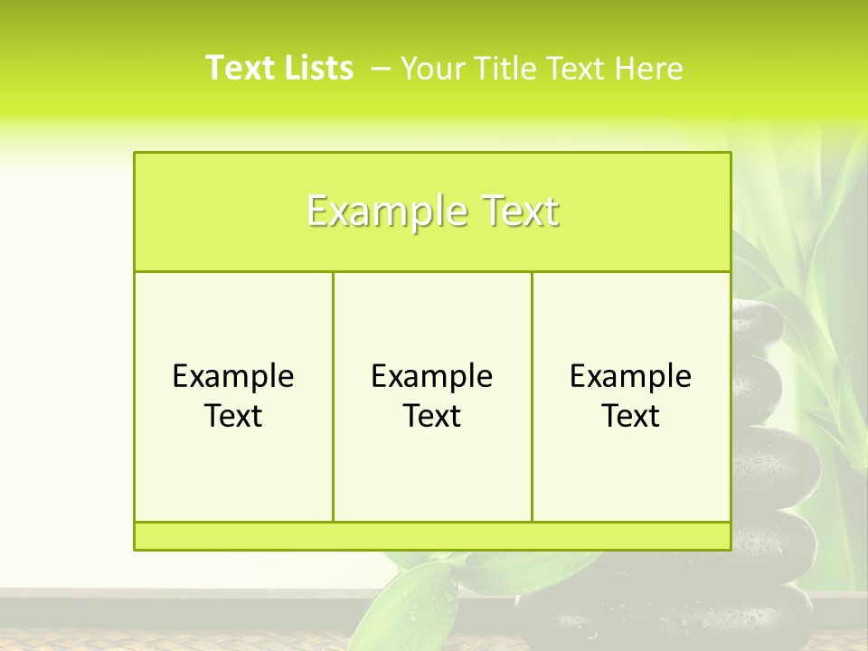Copyspace Meditation Green PowerPoint Template