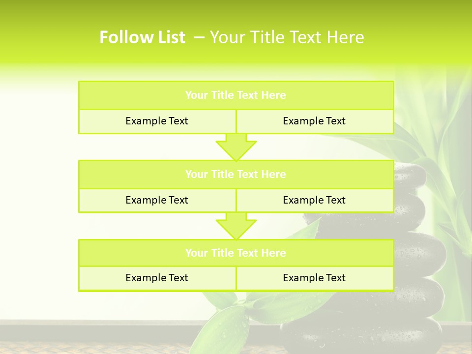 Copyspace Meditation Green PowerPoint Template