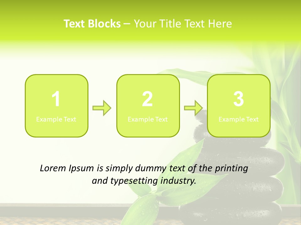 Copyspace Meditation Green PowerPoint Template