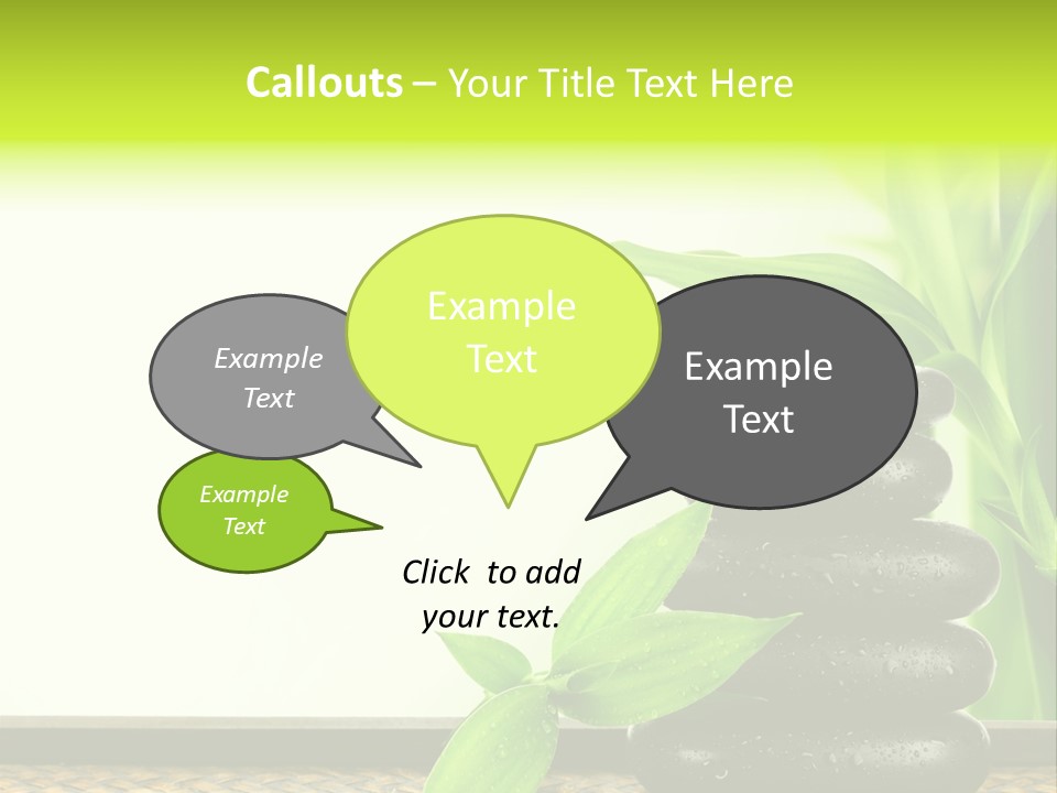 Copyspace Meditation Green PowerPoint Template