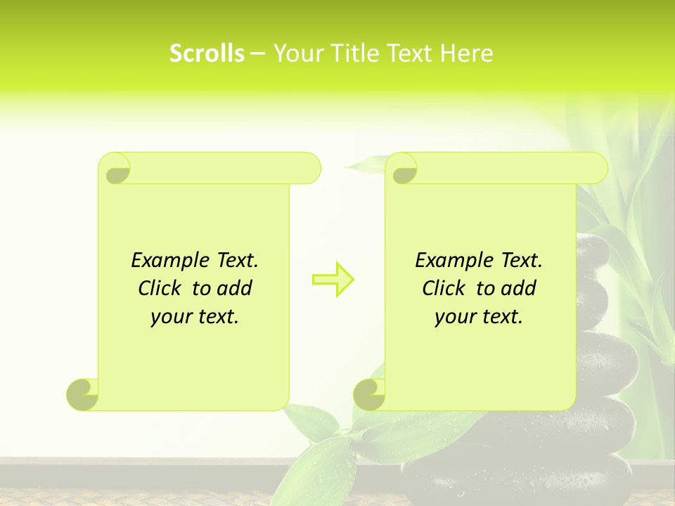 Copyspace Meditation Green PowerPoint Template