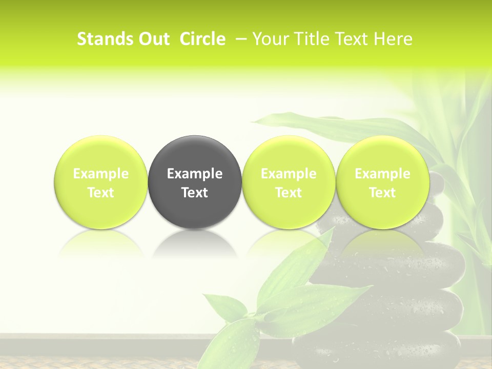 Copyspace Meditation Green PowerPoint Template