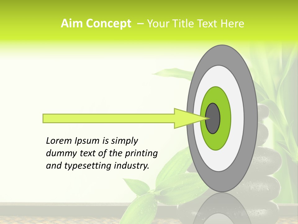 Copyspace Meditation Green PowerPoint Template