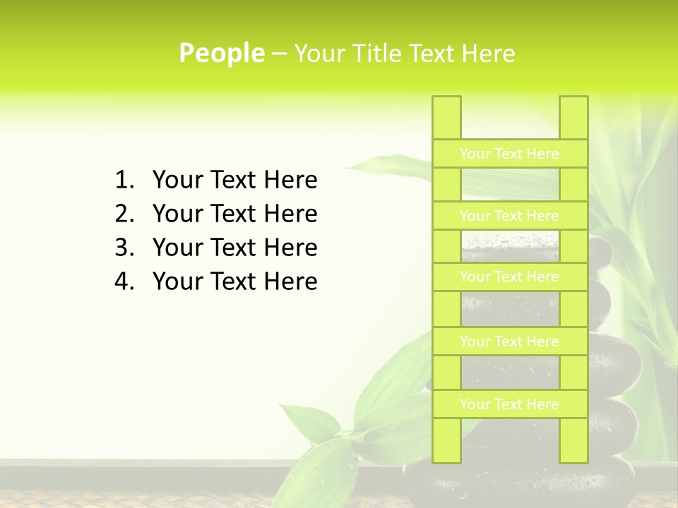 Copyspace Meditation Green PowerPoint Template