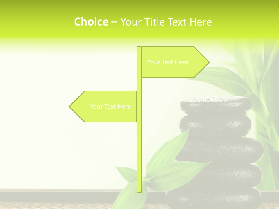 Copyspace Meditation Green PowerPoint Template