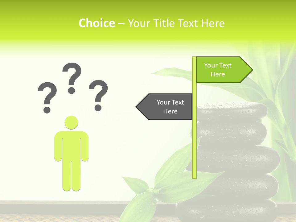 Copyspace Meditation Green PowerPoint Template