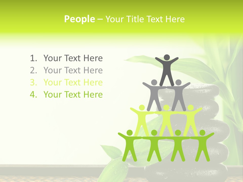 Copyspace Meditation Green PowerPoint Template