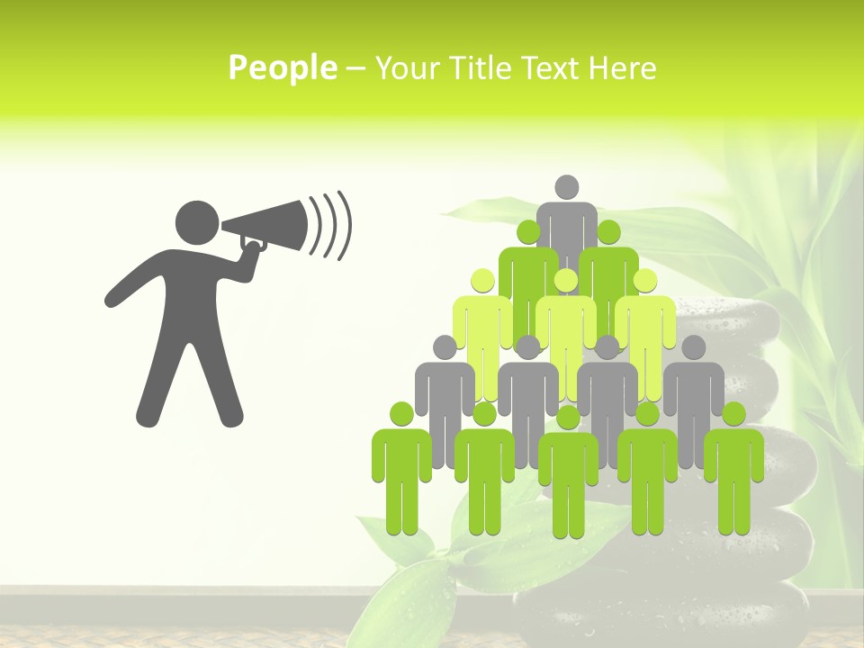 Copyspace Meditation Green PowerPoint Template