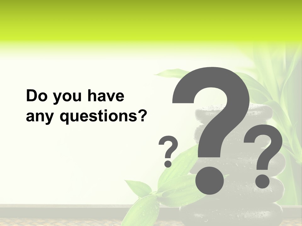 Copyspace Meditation Green PowerPoint Template