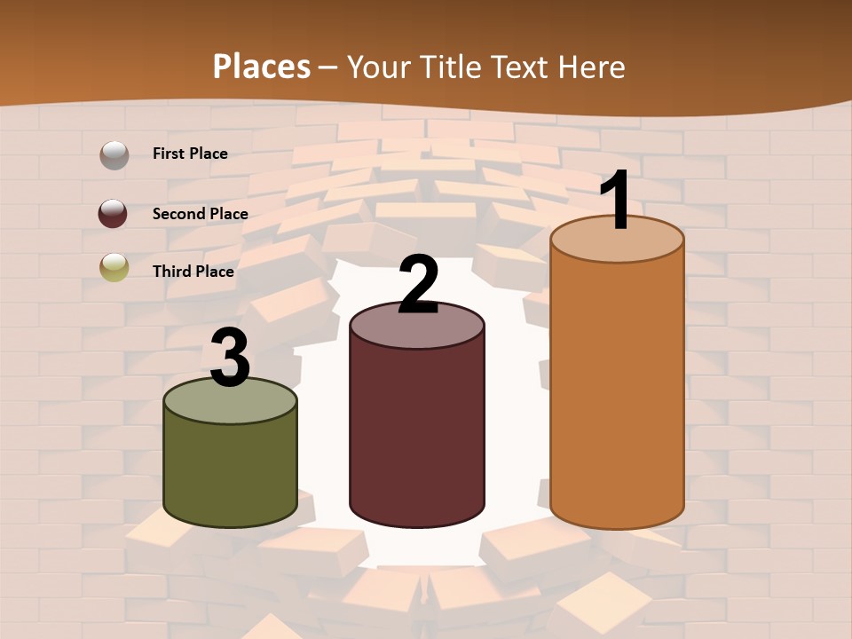 A Brick Wall With A Hole In The Middle PowerPoint Template