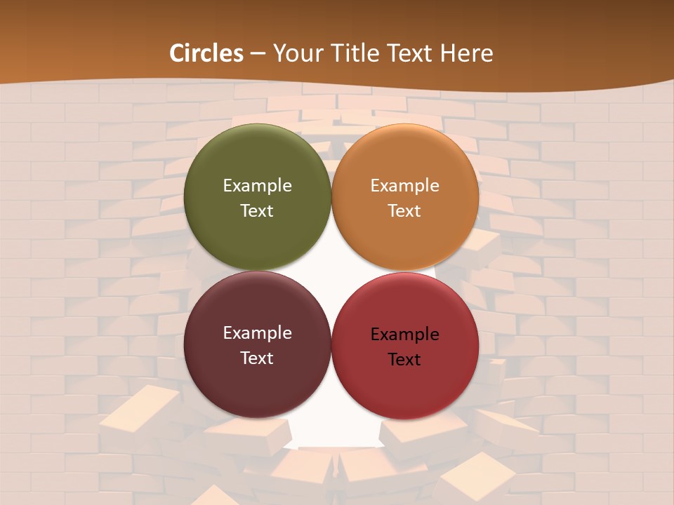 A Brick Wall With A Hole In The Middle PowerPoint Template