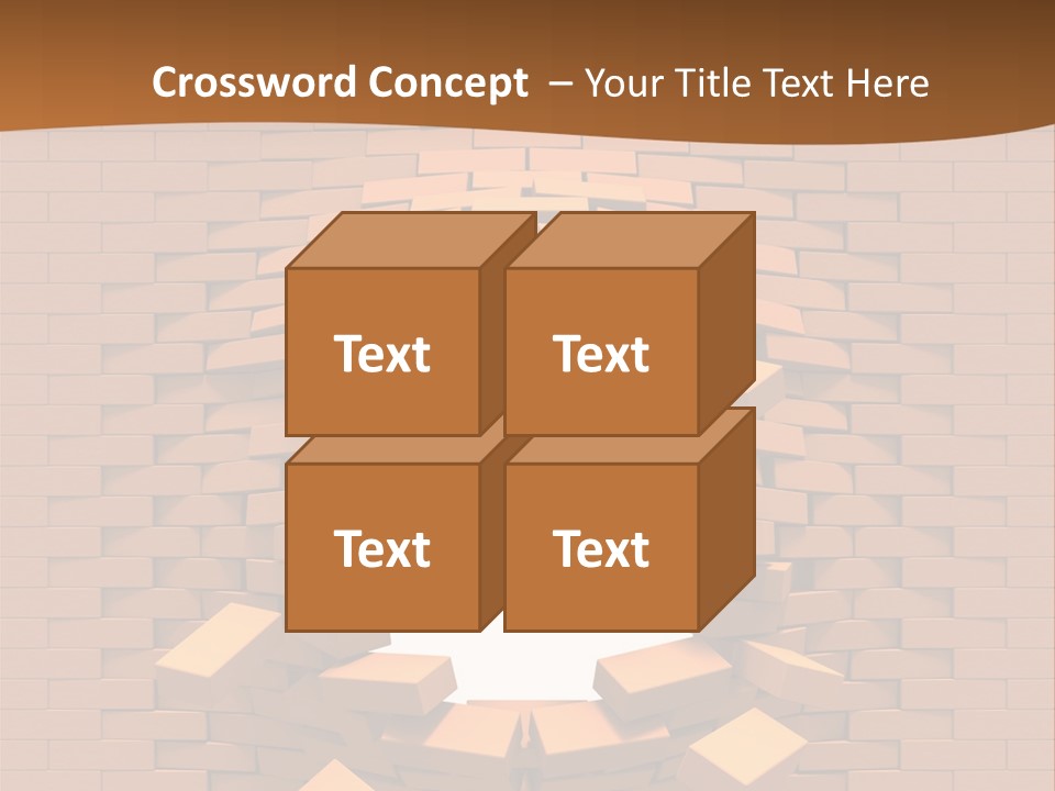 A Brick Wall With A Hole In The Middle PowerPoint Template
