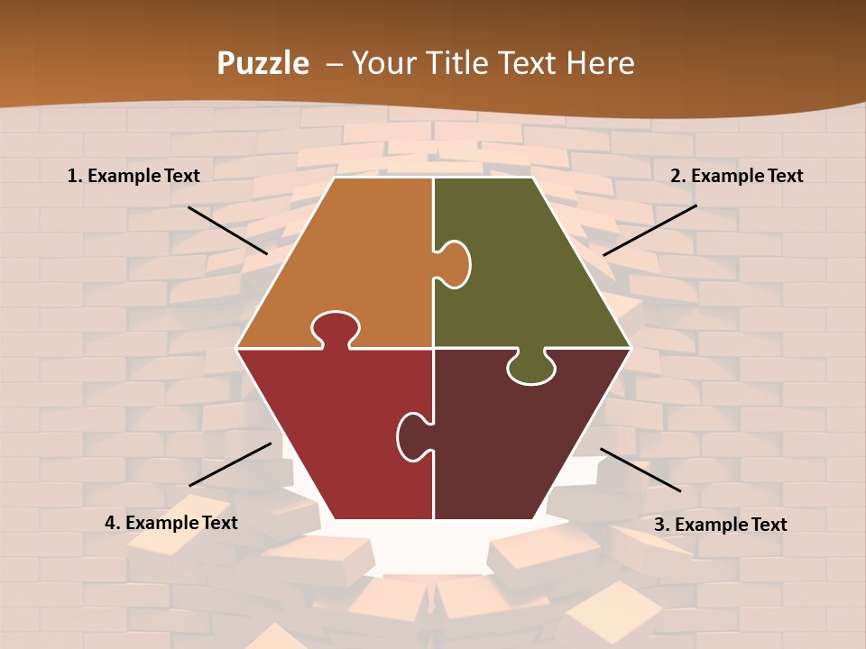 A Brick Wall With A Hole In The Middle PowerPoint Template