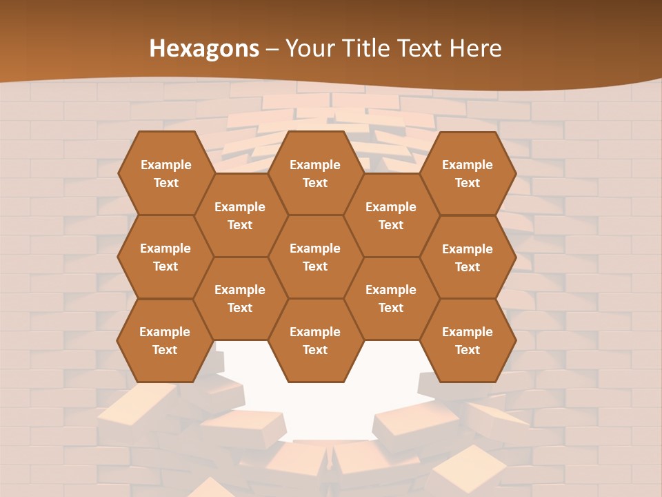 A Brick Wall With A Hole In The Middle PowerPoint Template