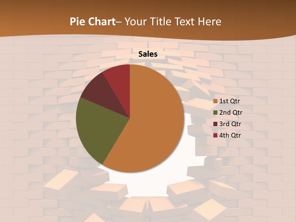 A Brick Wall With A Hole In The Middle PowerPoint Template