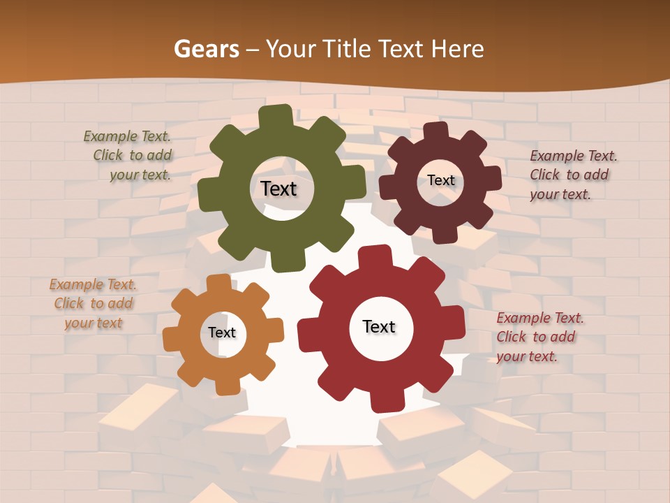 A Brick Wall With A Hole In The Middle PowerPoint Template