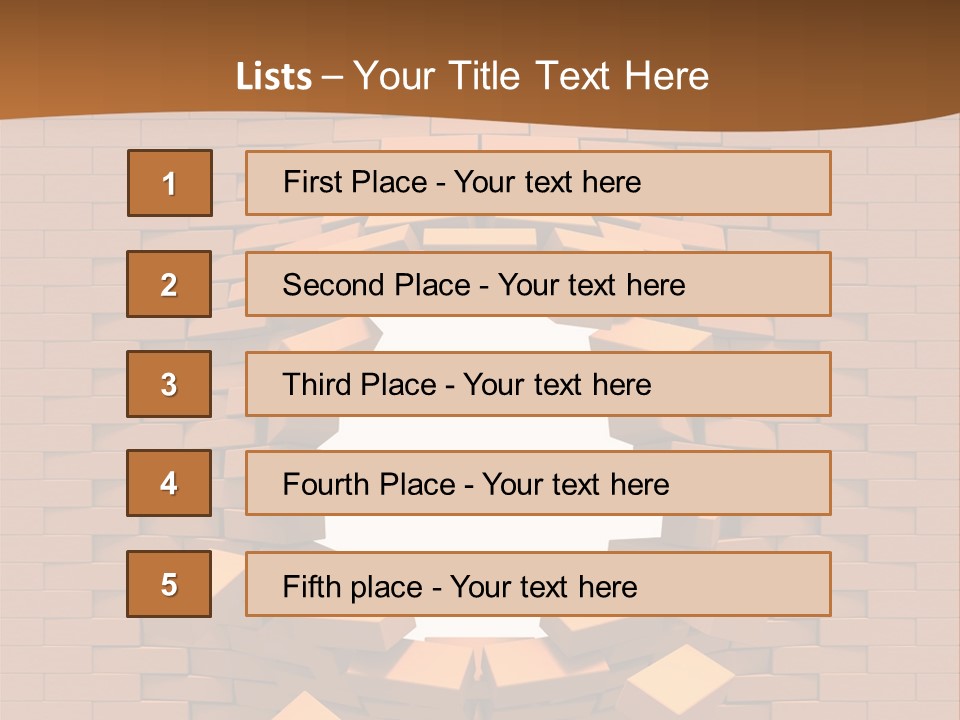 A Brick Wall With A Hole In The Middle PowerPoint Template