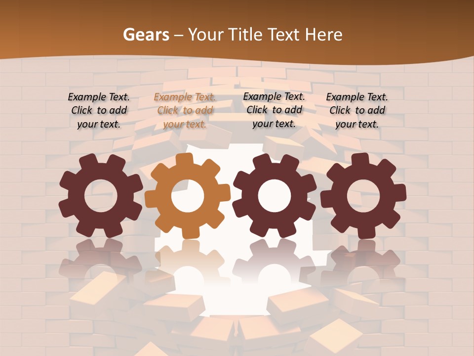 A Brick Wall With A Hole In The Middle PowerPoint Template