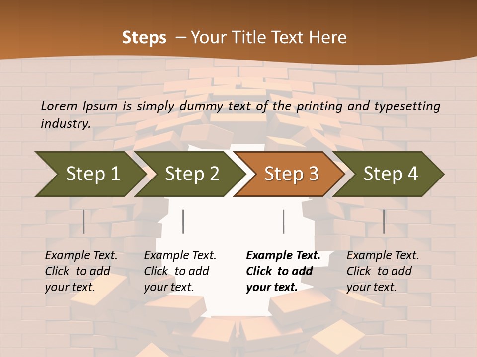 A Brick Wall With A Hole In The Middle PowerPoint Template