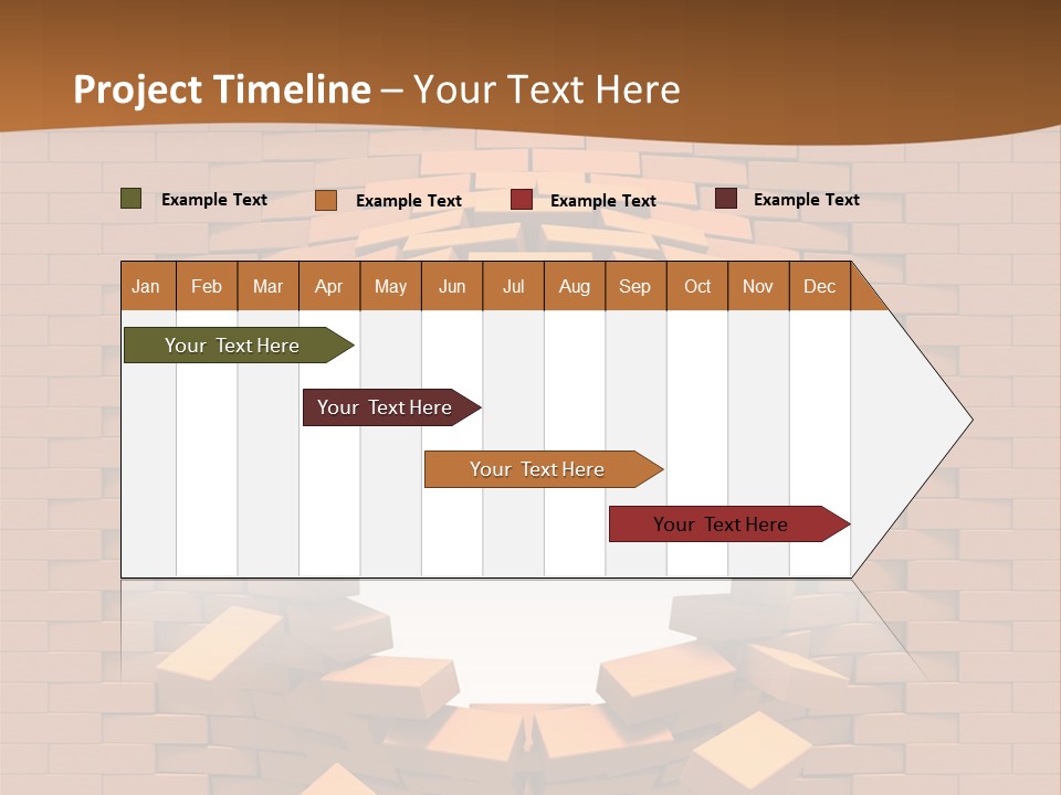 A Brick Wall With A Hole In The Middle PowerPoint Template