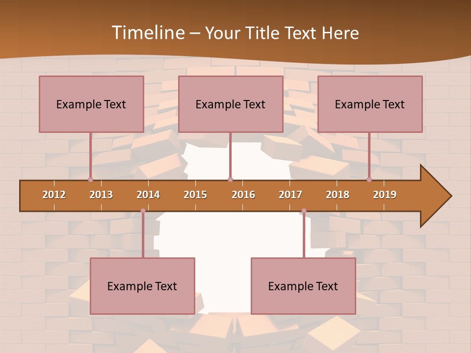 A Brick Wall With A Hole In The Middle PowerPoint Template
