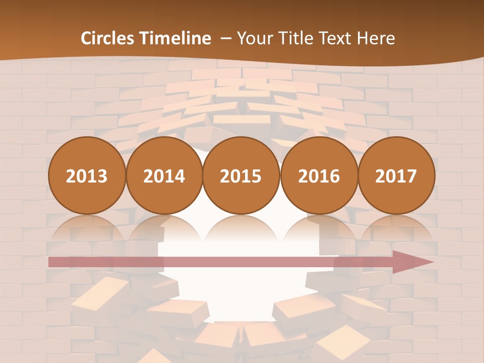 A Brick Wall With A Hole In The Middle PowerPoint Template