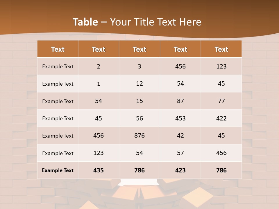 A Brick Wall With A Hole In The Middle PowerPoint Template