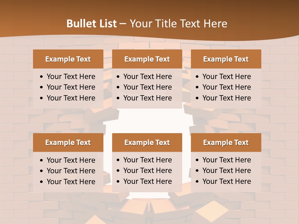 A Brick Wall With A Hole In The Middle PowerPoint Template