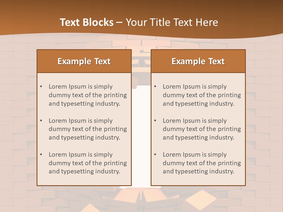 A Brick Wall With A Hole In The Middle PowerPoint Template