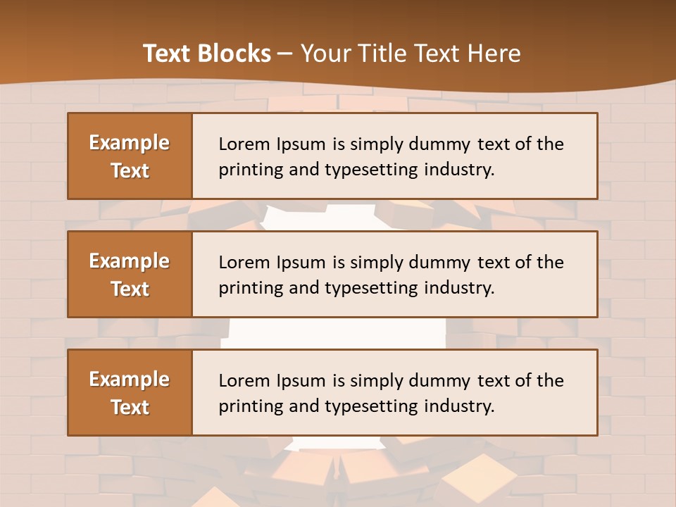 A Brick Wall With A Hole In The Middle PowerPoint Template