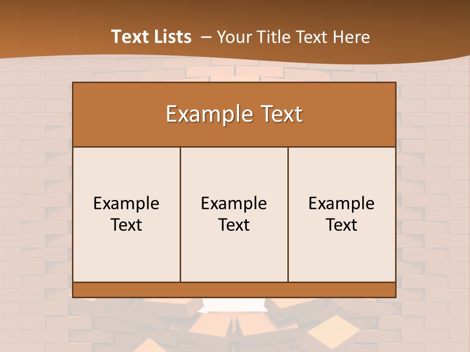 A Brick Wall With A Hole In The Middle PowerPoint Template