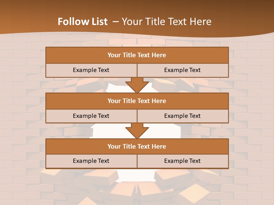 A Brick Wall With A Hole In The Middle PowerPoint Template