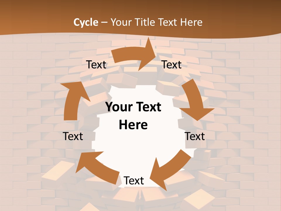 A Brick Wall With A Hole In The Middle PowerPoint Template
