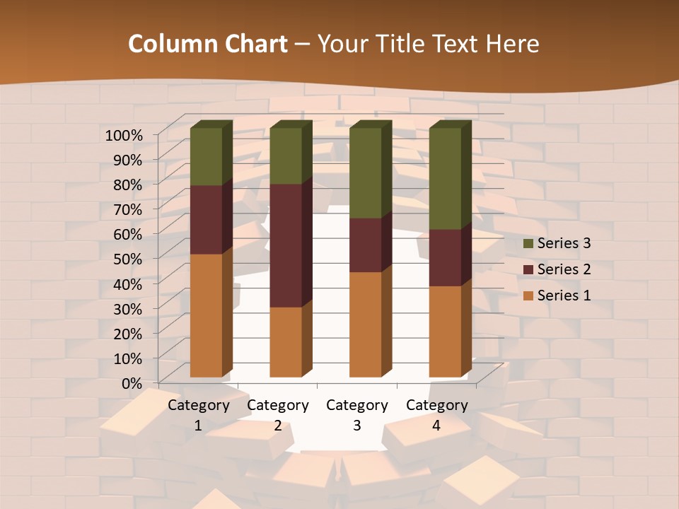 A Brick Wall With A Hole In The Middle PowerPoint Template