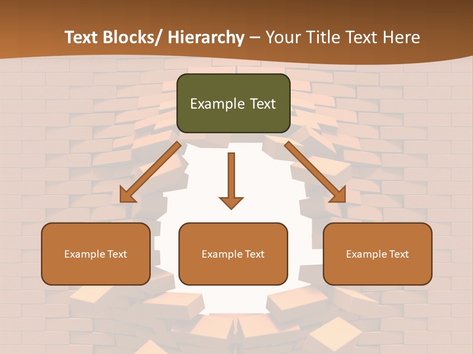 A Brick Wall With A Hole In The Middle PowerPoint Template