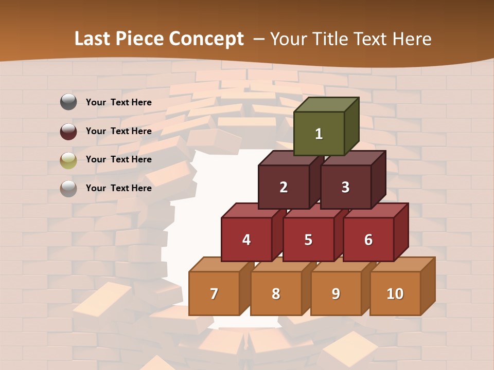 A Brick Wall With A Hole In The Middle PowerPoint Template