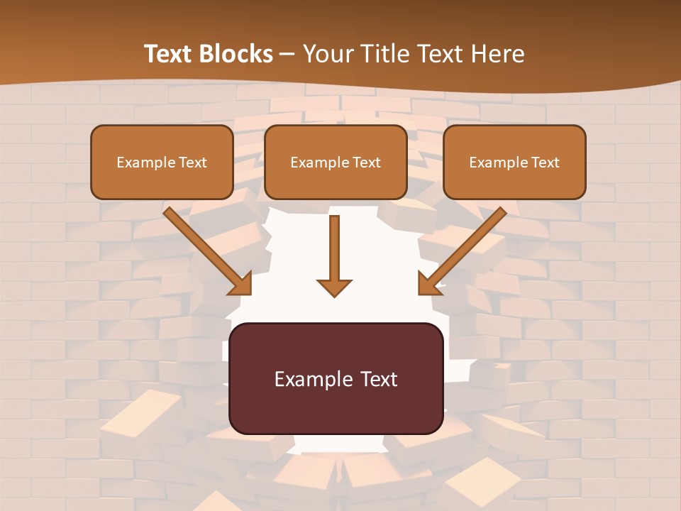 A Brick Wall With A Hole In The Middle PowerPoint Template