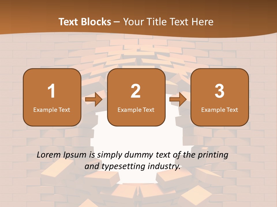 A Brick Wall With A Hole In The Middle PowerPoint Template